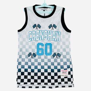 Nipsey Hussle Men's Headgear Classics Crenshaw 60 White Blue Basketball Jersey L